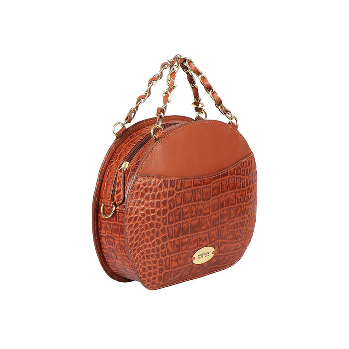 Ee Lilac 03 Tan Leather Satchel