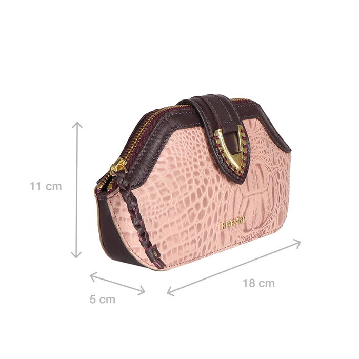 Ee Liya W1-M Pink Leather Clutch Wallet