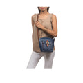 Ee Lotus 01 Blue Leather Sling Bag