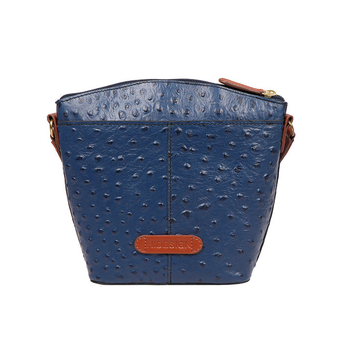 Ee Lotus 01 Blue Leather Sling Bag