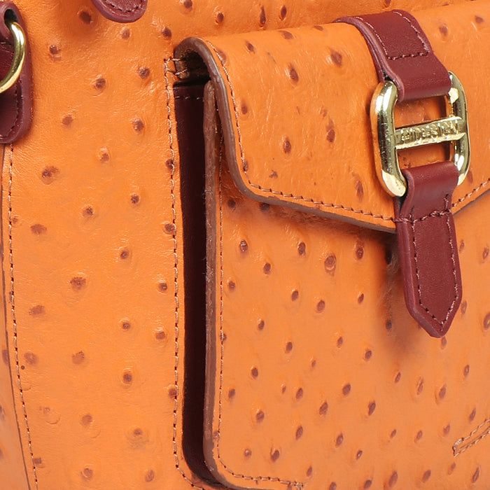 Ee Lotus 01 Tan Leather Sling Bag