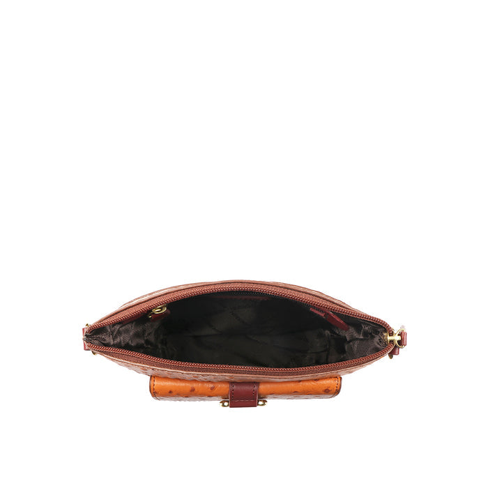Ee Lotus 01 Tan Leather Sling Bag