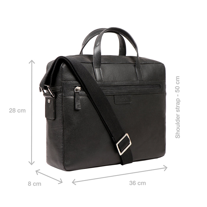 Ee Luka 01 Black Leather  Briefcase