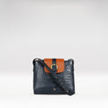 Ee Lyra Blue Leather Sling Bag