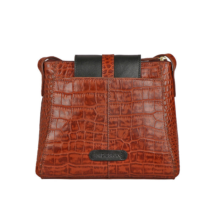 Ee Lyra Tan Leather Sling Bag