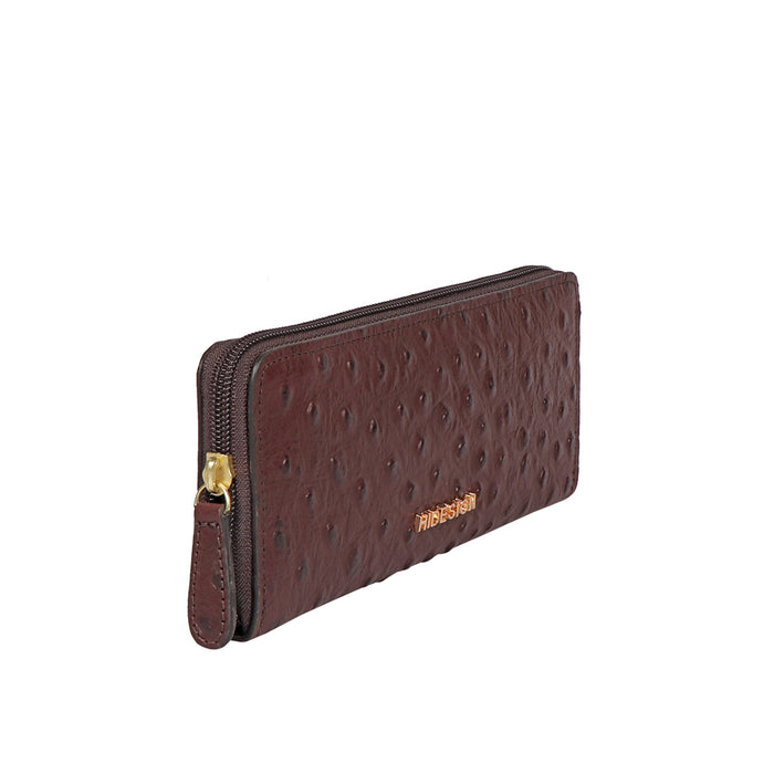 Ee Mackenziew2-M Brown Leather Zip Around Wallet