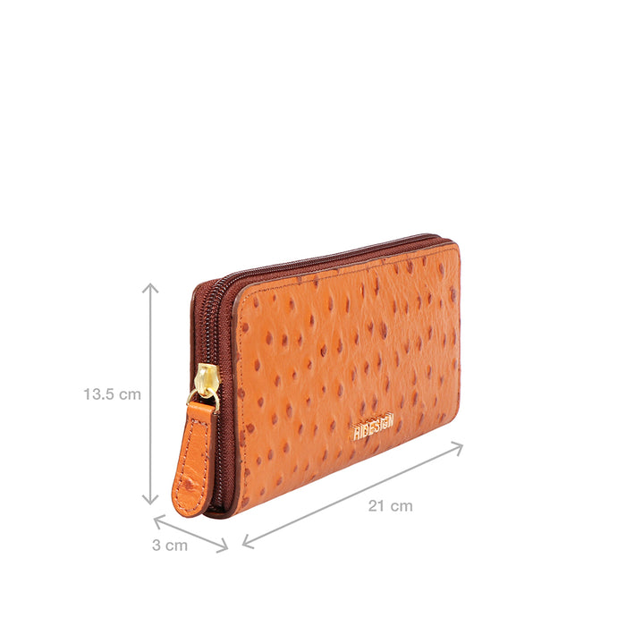 Ee Mackenziew2-M Tan Leather Zip Around Wallet
