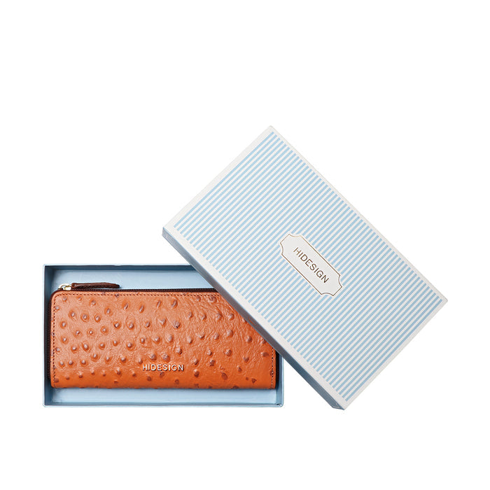 Ee Mackenziew2-M Tan Leather Zip Around Wallet