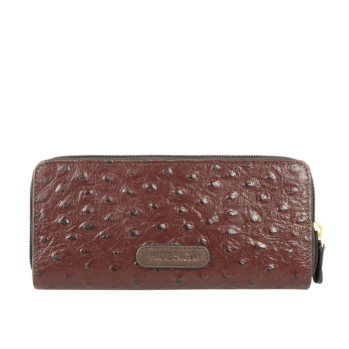 Ee Mackenziew3-M Brown Leather Double Zip Around Wallet