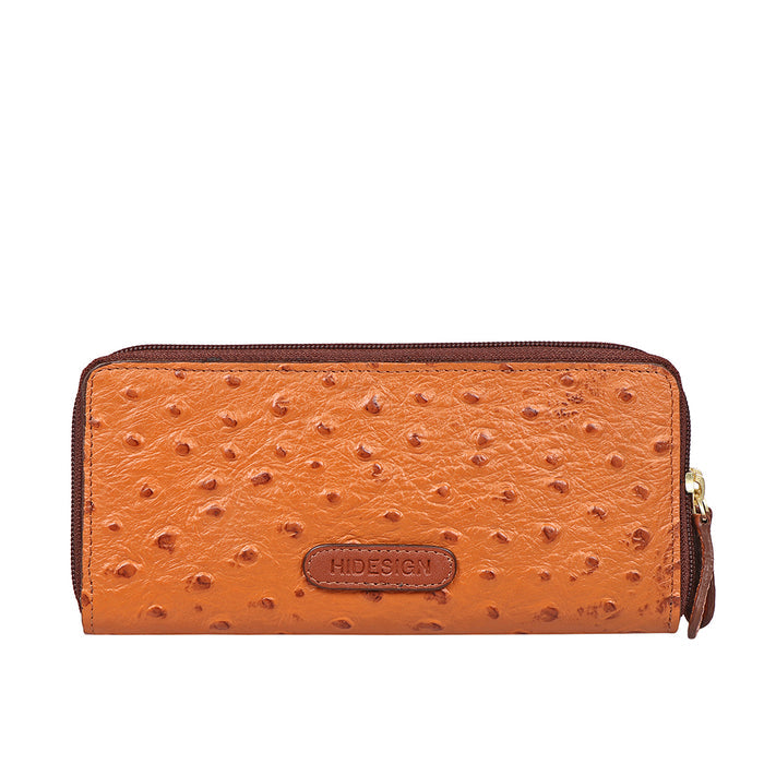 Ee Mackenziew3-M Tan Leather Double Zip Around Wallet