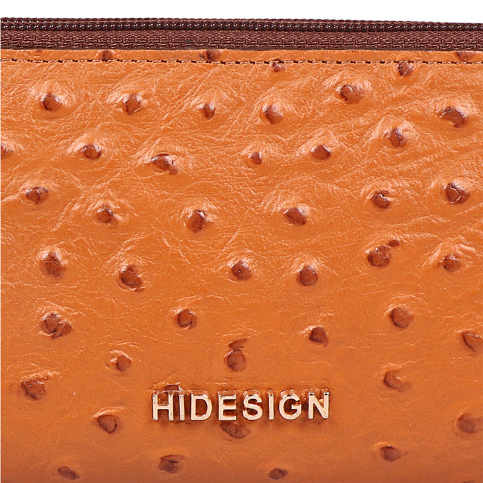 Ee Mackenziew3-M Tan Leather Double Zip Around Wallet