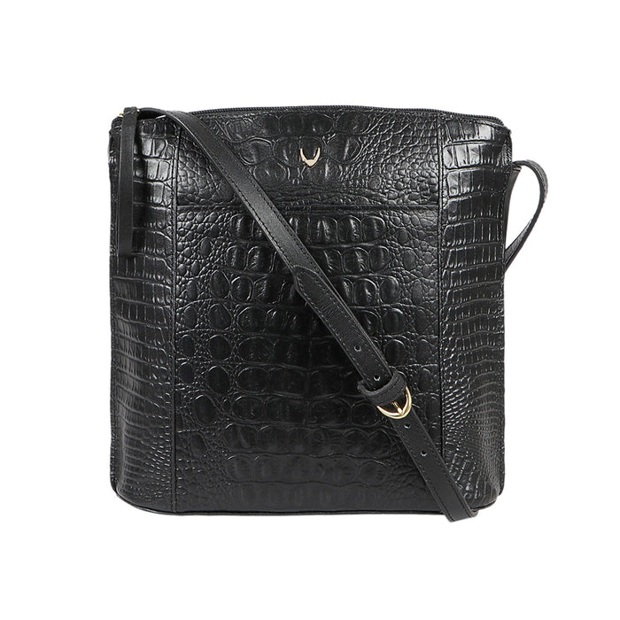 Ee Maple 01 Black Leather Sling Bag