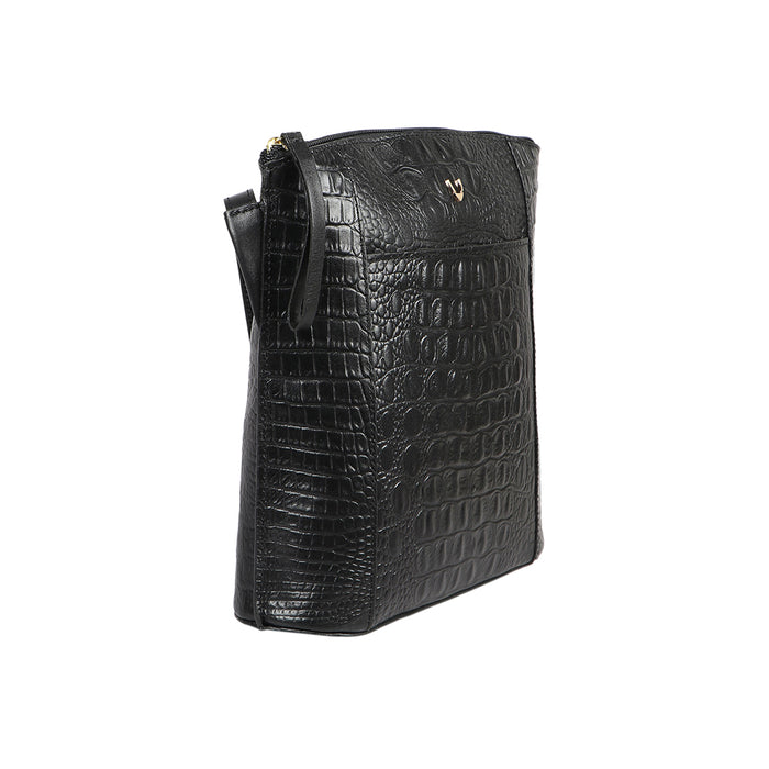 Ee Maple 01 Black Leather Sling Bag