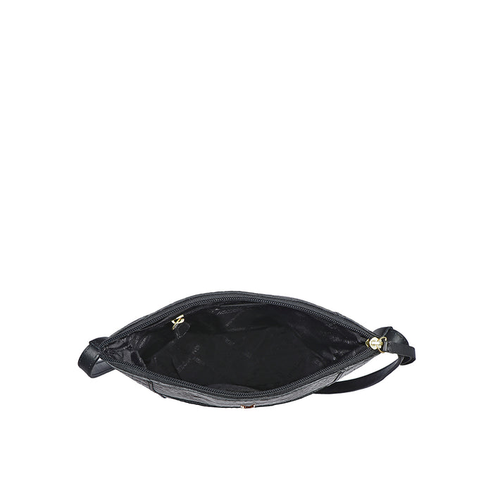 Ee Maple 01 Black Leather Sling Bag
