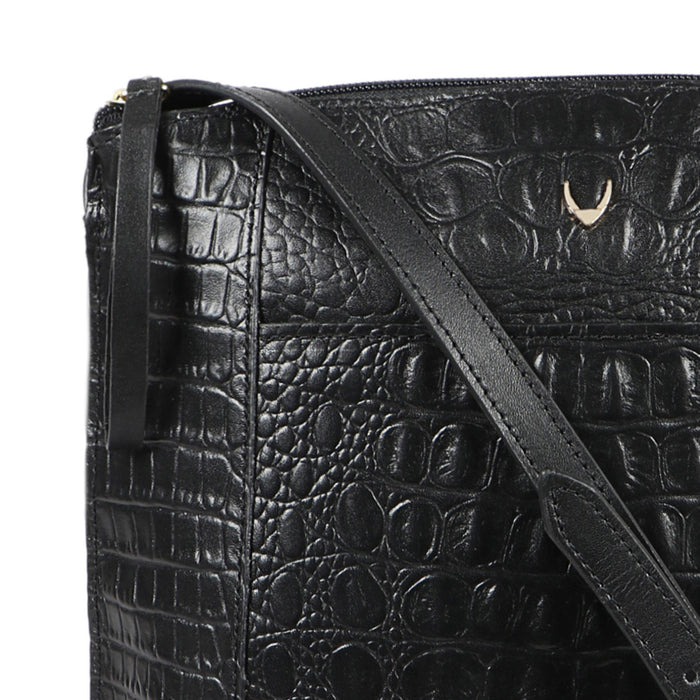 Ee Maple 01 Black Leather Sling Bag