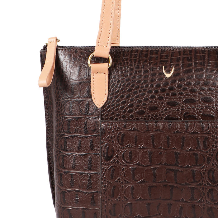 Ee Maple 02 Brown Leather Tote Bag
