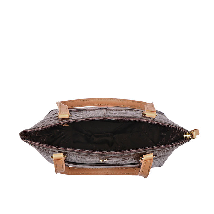 Ee Maple 02 Brown Leather Tote Bag