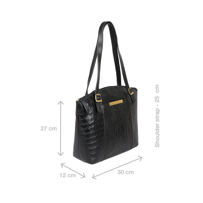 Ee Maple 03 Black Leather Shoulder Bag