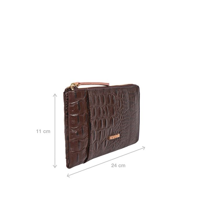 Ee Maple W1-M Brown Leather Zip Around Wallet