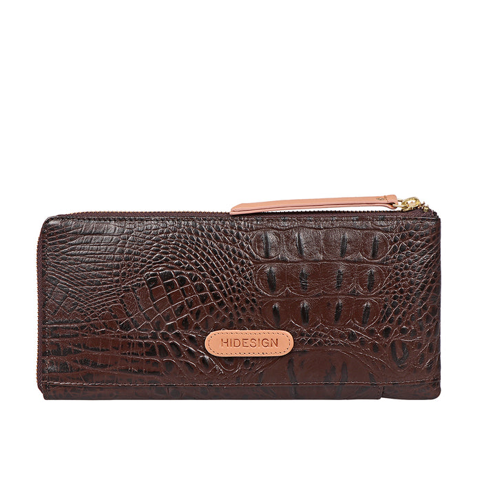 Ee Maple W1-M Brown Leather Zip Around Wallet