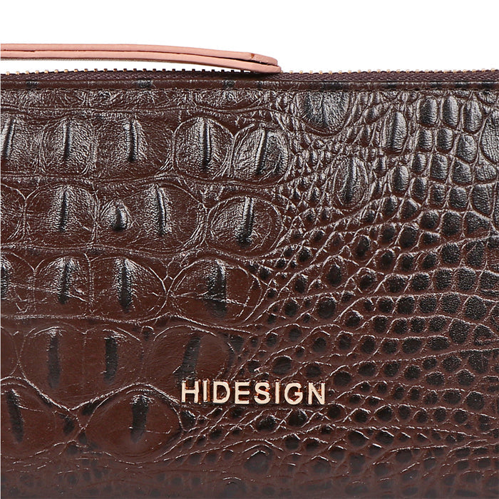 Ee Maple W1-M Brown Leather Zip Around Wallet