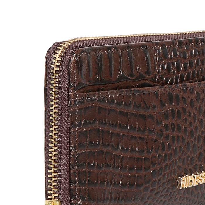 Ee Maple W2-M Brown Leather Zip Around Wallet