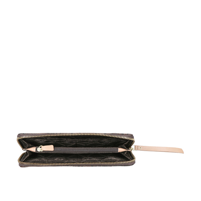 Ee Maple W2-M Brown Leather Zip Around Wallet