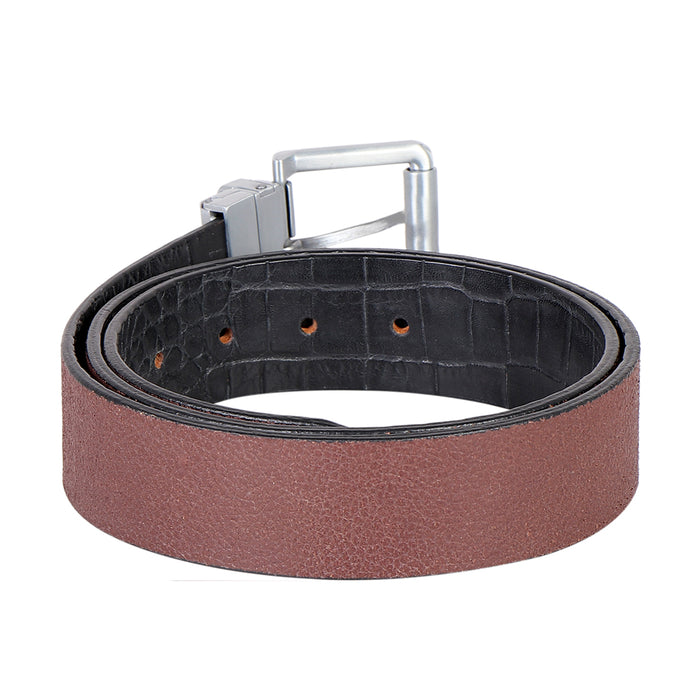 Ee Mateo Men's Black Reversible Leather Belt