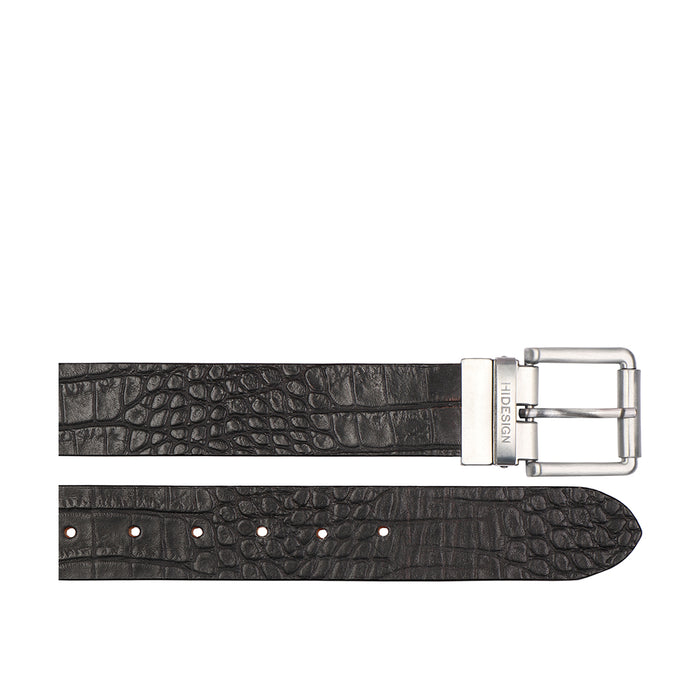 Ee Mateo Men's Black Reversible Leather Belt