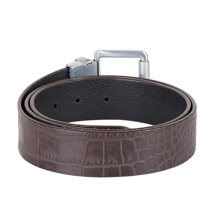 Ee Mateo Men's Brown Reversible Leather Belt