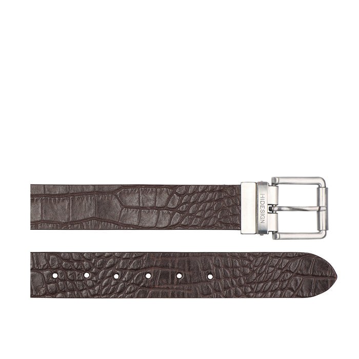 Ee Mateo Men's Brown Reversible Leather Belt