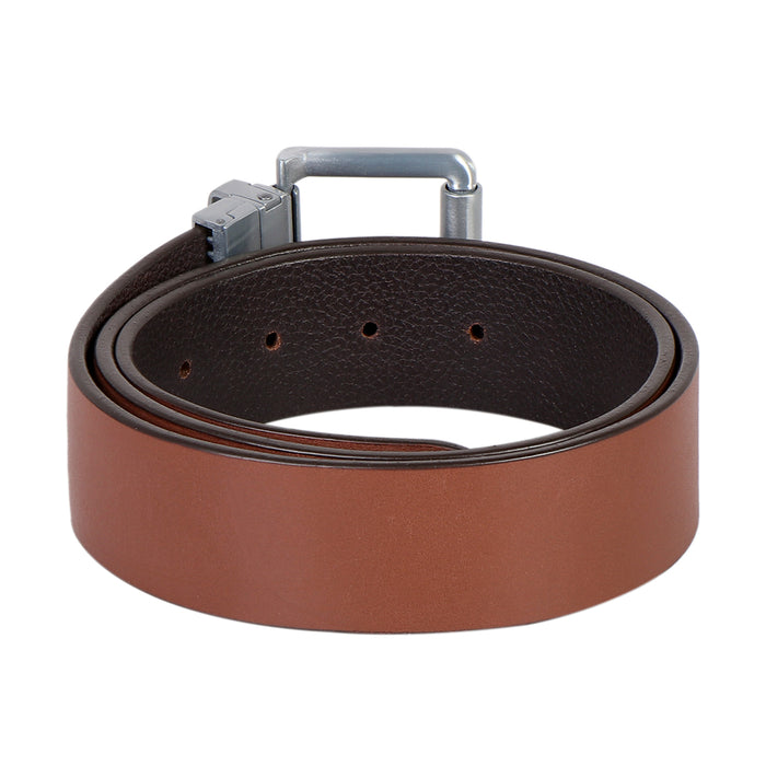 Ee Mateo Men's Tan Reversible Leather Belt