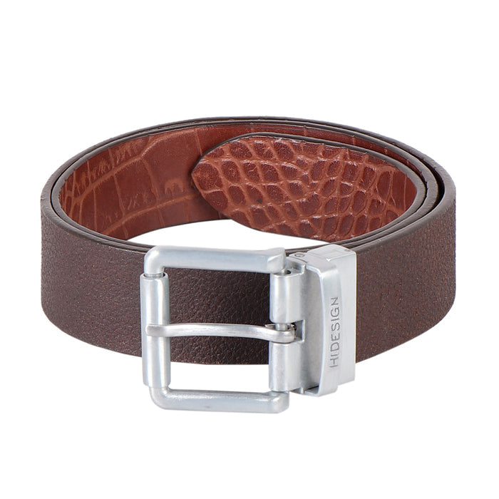 Ee Mateo Men's Tan Reversible Leather Belt
