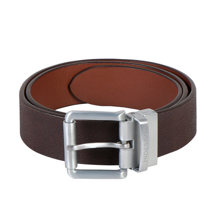Ee Mateo Men's Tan Reversible Leather Belt