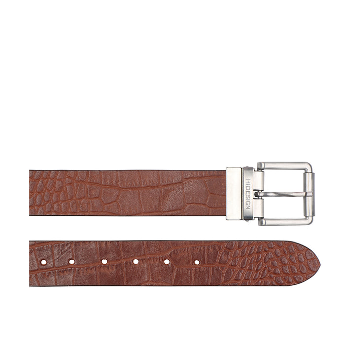 Ee Mateo Men's Tan Reversible Leather Belt