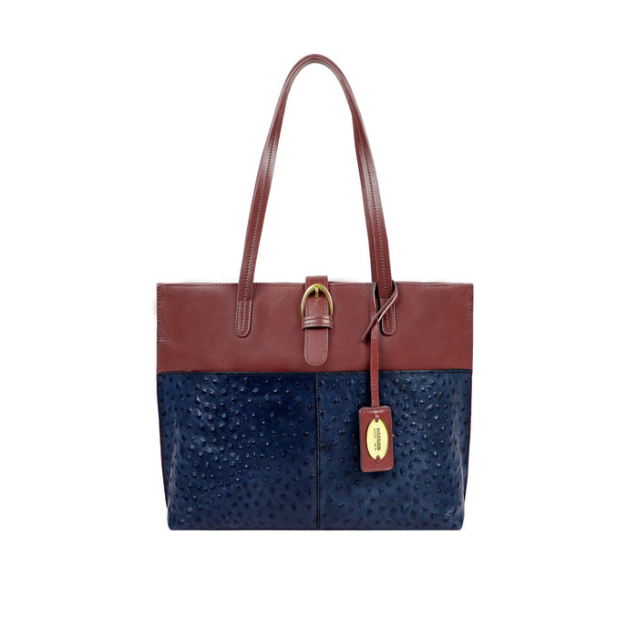 Ee Molokini 05 Blue Leather Tote Bag