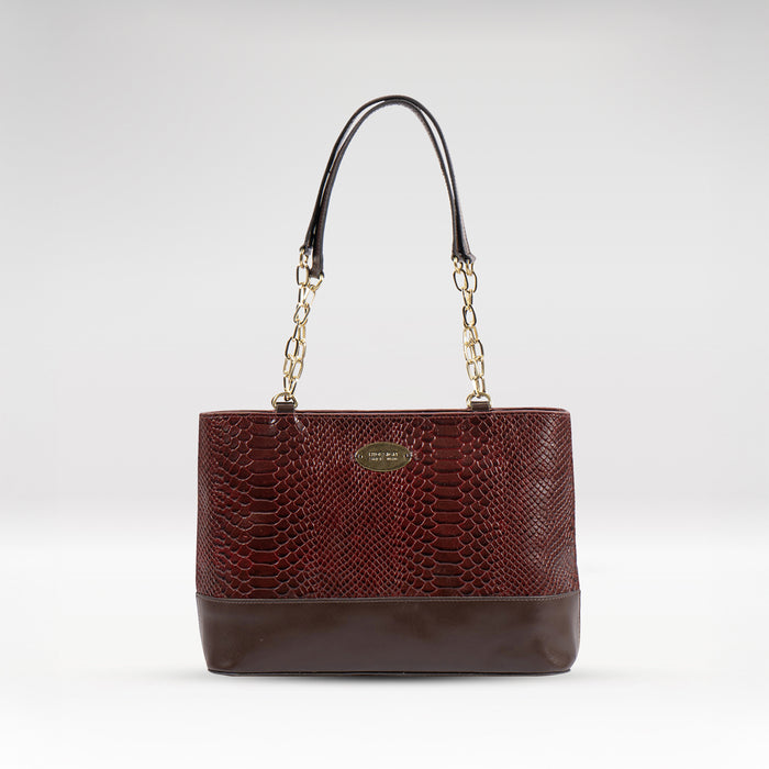 Ee Morocco 04 Red Leather Tote Bag