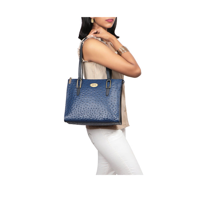 Ee Morocco 06 Blue Leather Shoulder Bag