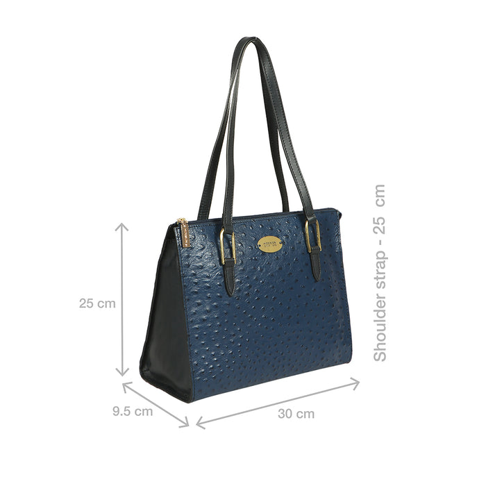 Ee Morocco 06 Blue Leather Shoulder Bag