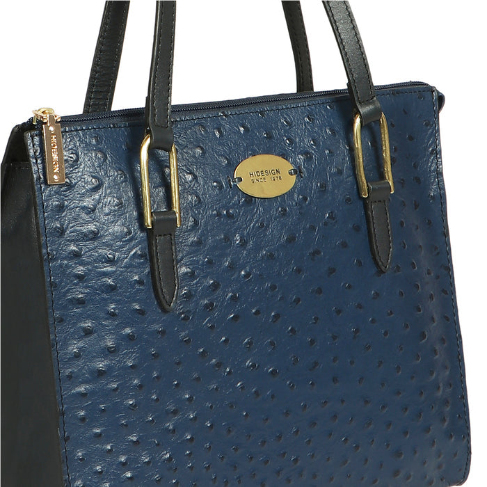 Ee Morocco 06 Blue Leather Shoulder Bag