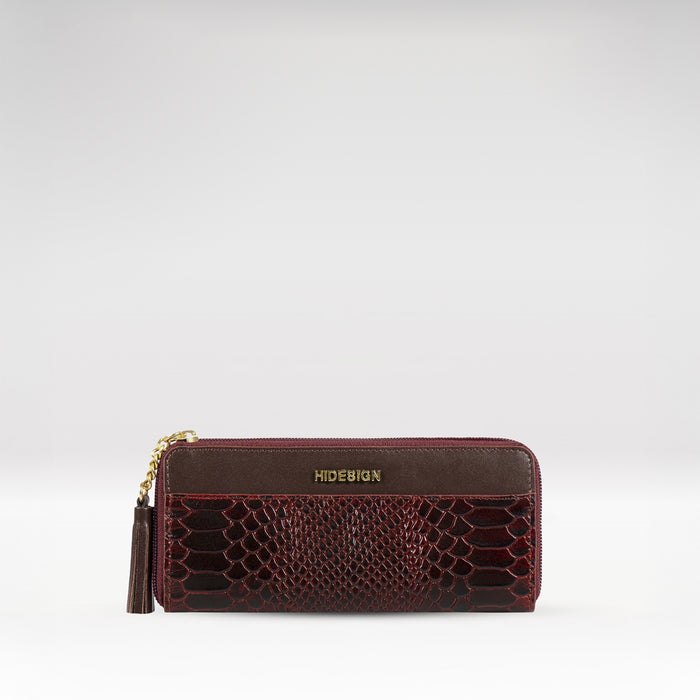 Ee Morocco W1  Marsala Leather Zip Around Wallet