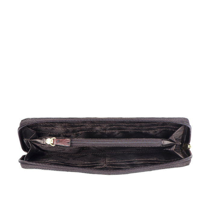 Ee Morocco W2-M Brown Leather Zip Around Wallet