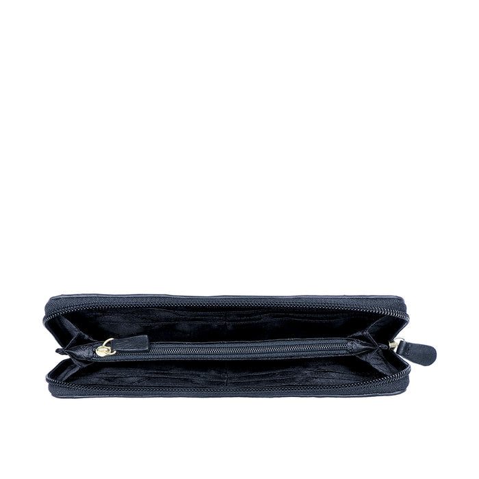 Ee Morocco W3-M Blue Leather Zip Around Wallet
