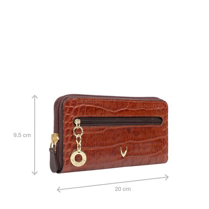 Ee Morocco W3  Tan Leather Zip Around Wallet