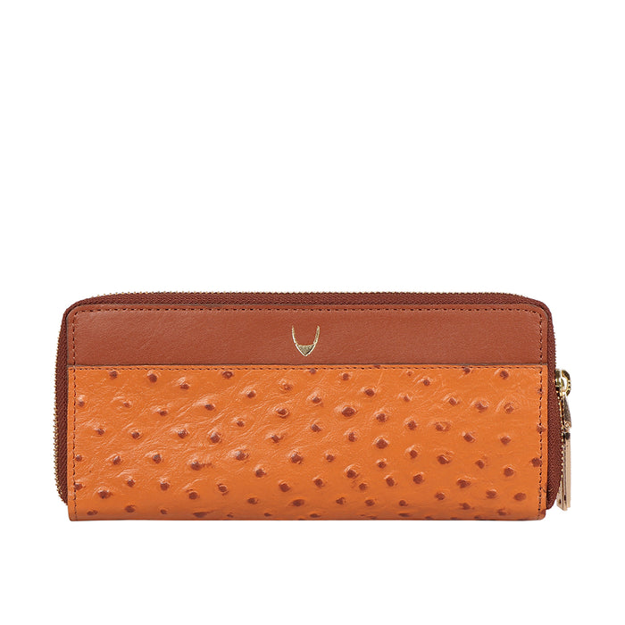 Ee Morocco W4-M Tan Leather Double Zip Around Wallet