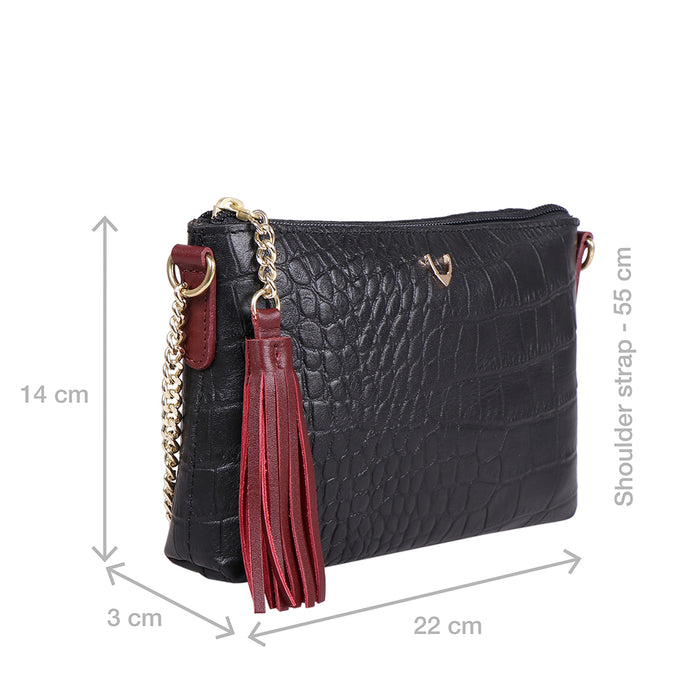 Ee Morocco W5 Black Leather Sling Wallet
