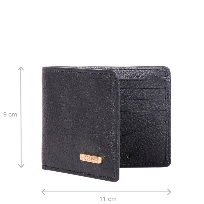 Ee Myw-01  Black Leather Bi-Fold Wallet