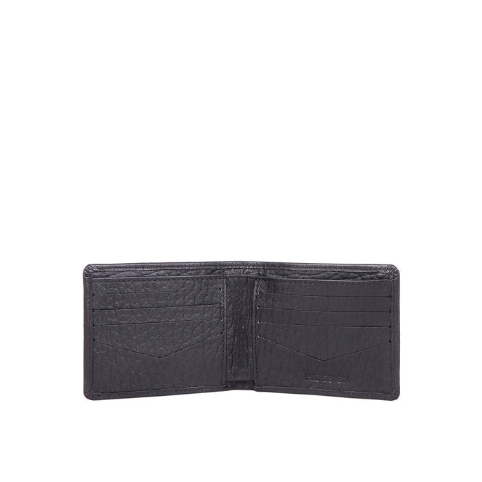 Ee Myw-01A  Black Leather Bi-Fold Wallet
