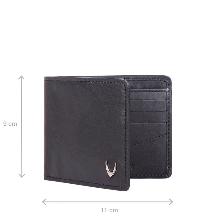 Ee Myw-01A  Black Leather Bi-Fold Wallet