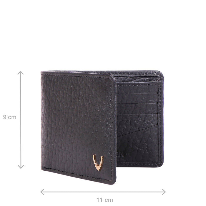 Ee Myw-01A  Black Leather Bi-Fold Wallet
